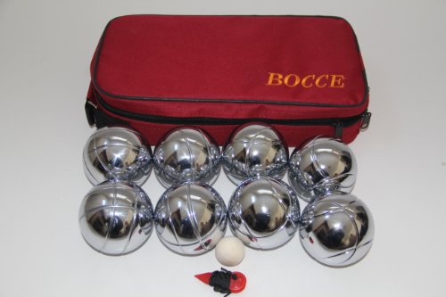 73mm Metal Bocce/Petanque Set with red bag - single by BuyBocceBalls