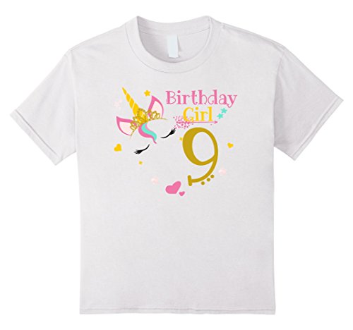Buy Kids Unicorn 9th Birthday Shirt 