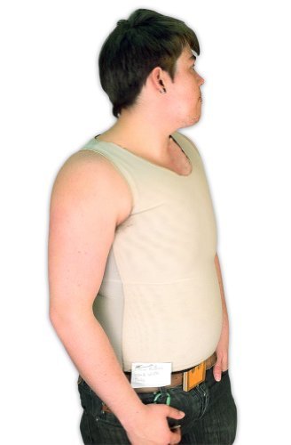 Tranz* Forms Bind-Rite PowerNet Sleeveless FTM Chest Binder with Double Panel Front, Beige (X-Large) by Tranz* Forms