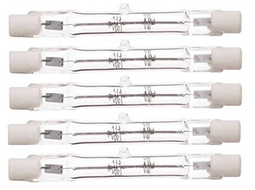 CTKcom Bulbs(5 pack) - J Type 78mm Double Ended 120 Volts 100Watt T3 Halogen Bulb R7S Double Ended Filament Flood Lights Quartz Tube Lamps 120V 100W,5 pack