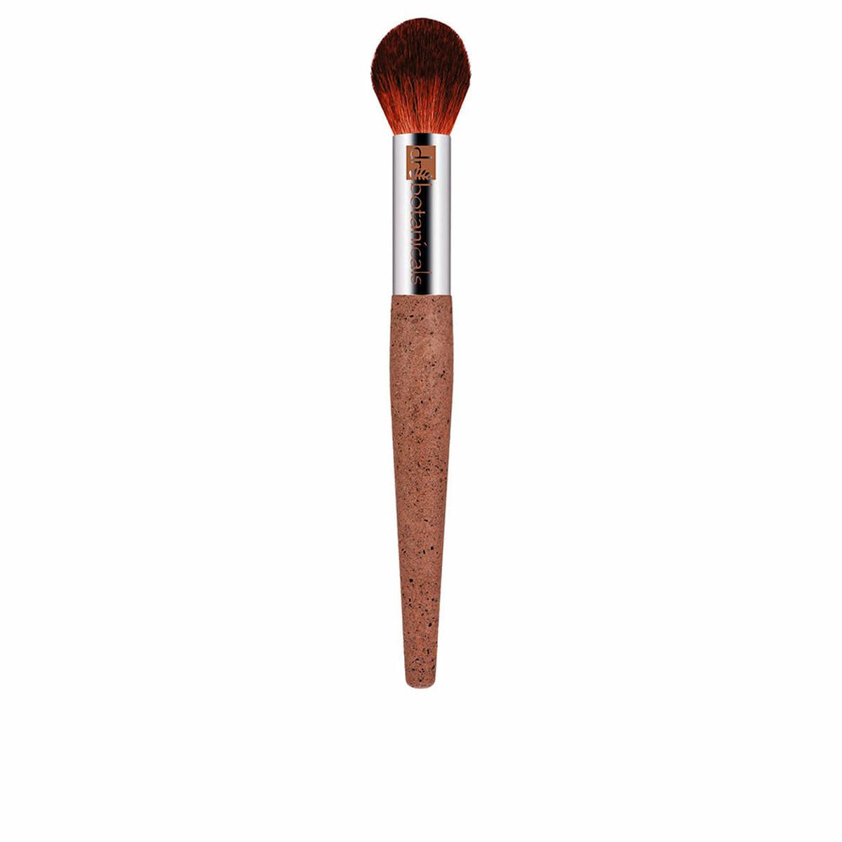 DR. BOTANICALS 1636-24241 Highlighter Brush Bionic Synthetic Hair Recycled Aluminium Coffee & Corn Handle 1 U for Adults, Ideal for Everyday use, Light