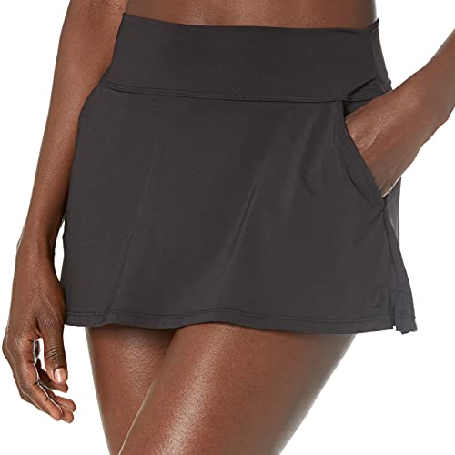 Nautica Women's Mid-Rise Core Flattering Wide Waistband Swim Skirt