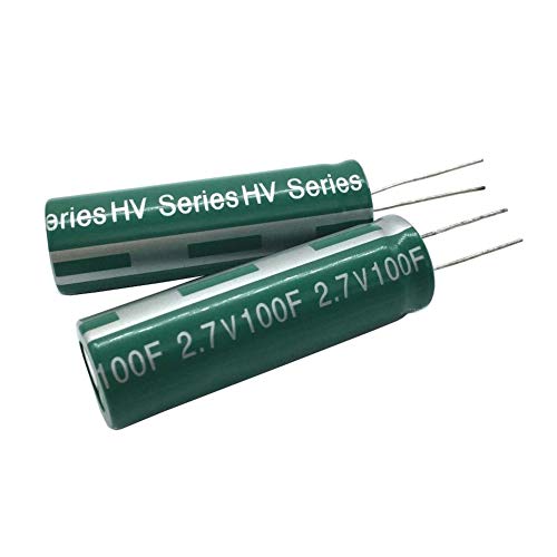 PoiLee 3 Pcs Super Capacitor 2.7V 100F Farad Capacitance Winding Type Energy Storage Capacity - Thumbnail 2