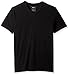 Perry Ellis Men's Pima Cotton Blend V-Neck Short Sleeve Tee Shirt, Black, XX-Large