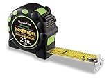 Komelon 7125IE; 25' x 1" Magnetic Monster MagGrip Tape Measure with Inch/Engineer Scale, Black/Green