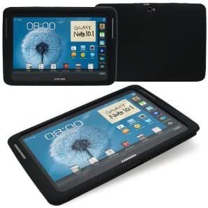 Fosmon JEL Series Soft Silicone Skin Case for Samsung Galaxy Note 10.1 Tablet (1st Generation) - Black