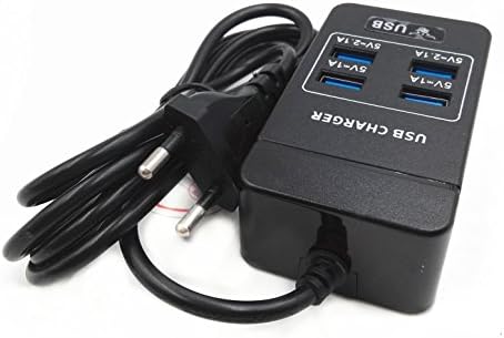 QKILL 4 USB 3A EU Plug Charging Station Europe USB Power Strip With 4 USB for iPhone 7 6 plus Samsung Galaxy S8 Plus Multi Usb European Charger Europe Usb Charger European Iphone Charger (Black)