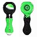 Unbreakable Honey Silicone Straw Pipe with Cleaner Cover and Decorative Bowl Interior (Black Green)