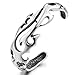 INBLUE Men's Stainless Steel Bracelet Bangle Cuff Silver Tone Hollow Openwork Tribal