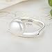 WOSTU Luxury Sterling Silver Cultured Pearl Cocktail Rings for Women