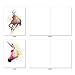 The Best Card Company Assorted Watercolor Animal Blank Greeting Card Box Set - Incl. 10 Unique Notecards Designs + Envelopes, Thank You, Invitations, More - Funky Rainbow Unicorns AM6748OCB-B1x10