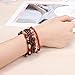 Bohemian Crystal Gem Colorful Stretch Bead Multilayer Bracelet Stack of 6 for Women