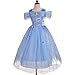 Dressy Daisy Girls' Princess Dress Costume Christmas Halloween Fancy Dresses Up Butterfly Size 4T Blue