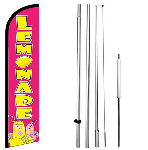 Photo 1 of *BANNER ONLY* Lemonade Windless Swooper Flag Kit Feather Banner Sign pf-h