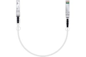 White SFP+ Cable, 10G SFP+ DAC, 0.5M(1.64ft), Passive Direct Attach Copper Twinax Cable for Cisco SFP-H10GB-CU0.5M, Ubiquiti 