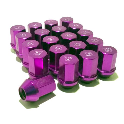 BR Tuning Hex-Gon S 7-Sided ANODZIED PURPLE Short Closed End Lug Nut 12x1.5 Honda Acura Toyota Lexus