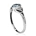 Genuine Blue Topaz 925 Sterling Silver Triquetra Celtic Knot Ring