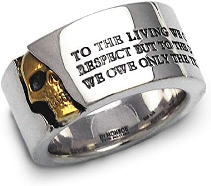 ドクターモンロー Dr Monroe 18金 メッセージスカルリング 13号 23号 22号 ゴールド K18 骸骨 ドクロ シンプル モード 英語 英字 指輪 リング 通販 Amazon