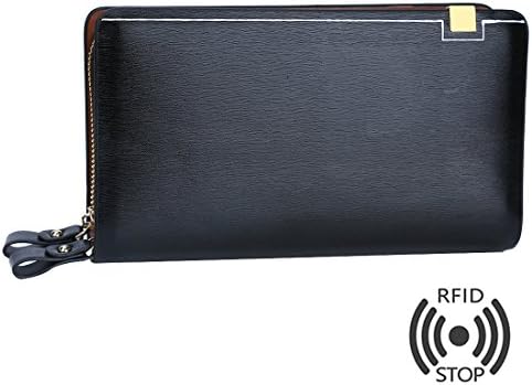 Men's Clutch Bag Handbag Business PU Leather Wallet for Men Fashion RFID Blocking Purse Arakan