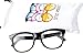 Style Vault Kd210 infant baby toddlers Age 0-24 Months 80s retro hipster Glasses Sunglasses (80s Black-clear)