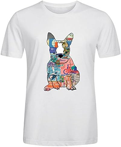 Boston Terrier Collage Men's O-Neck T-Shirts White