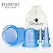Elmatory Upgraded Medical grade silicone Anti Cellulite Vacuum Cup 4pcs Cupping Therapy Set Body and Face Massage cups deep tissue massager cellulite removal - 4 sizes cups (Blue 4pcs) - FDA approved.