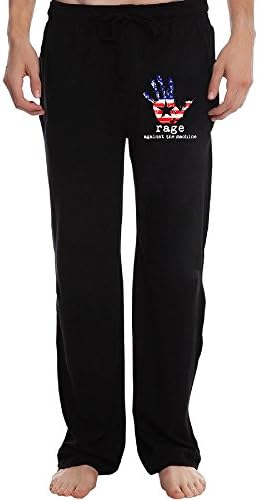Candi Men's Rock Band Rage RATM Pants Running Pants Sports Workout Pants Size XL Black