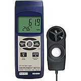 REED Instruments SD-9300 SD Series Environmental Meter, Datalogger (Air Velocity/Temp, Light, Ambient Temperature, Humidity)