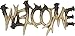 Rivers Edge Products Hanging Welcome Sign Plaque - Indoor Outdoor Welcome Home Sign for Front Door, Porch, Entryway - Gift-Ready Rustic Poly Resin Wall Decor Art - Deer Antler