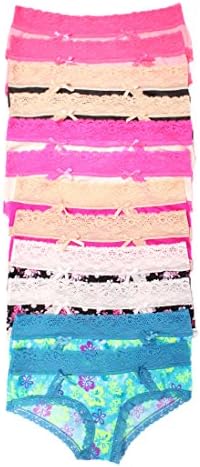 Youmita Plus Size 12 Pack Flower Print Panties