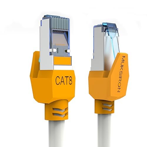 MUKSIRON Cat8 Ethernet Cable,1.5ft Heavy Duty High