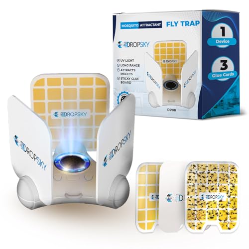Photo 1 of Dropsky 360 Portable Flying Insect Trap, Gnat Traps for House Indoor & Outdoor- Higher Coverage Blue Light Fly Trap- Get Rid of Flies- Safe for Pets & Kids- Fly Trap + 3 Glue Cards+ USB+Cable Charger?