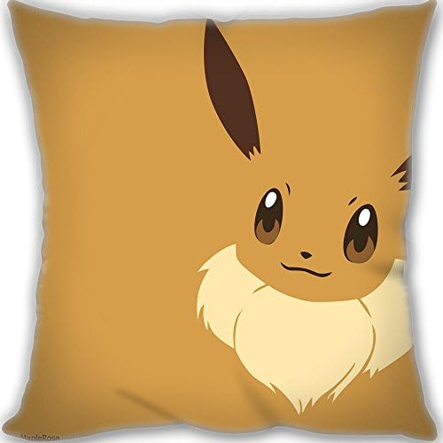 Custom Pokemon Eevee Throw Pillow Standard Size 45x45cm(18x18inch) Medium Size 450g(1lb) Leaning Cushion (include Pillow Inner)