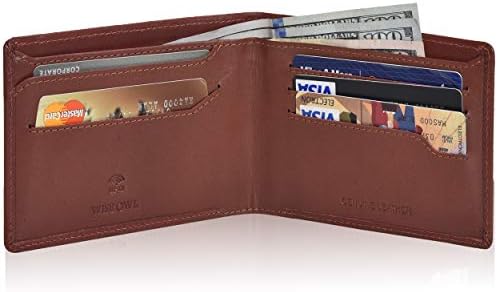 Wise Owl Accessories Men's Minimalist Wallet with credit card slots - Slim Bifold Wallets RFID Blocking