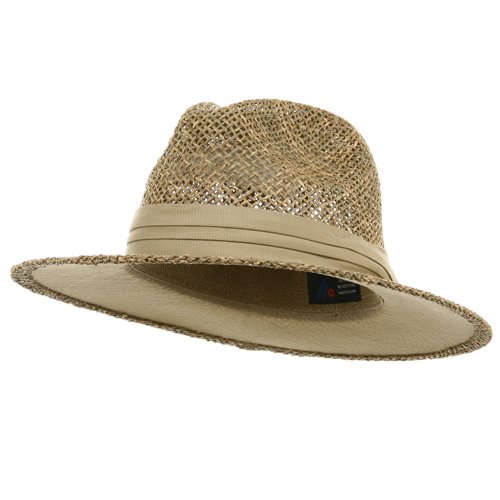 Safari Straw Hat - Khaki Band OSFM