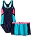 ZeroXposur Girls' Big Girls Sandcastle 1pc Swimsuit W/Skirt