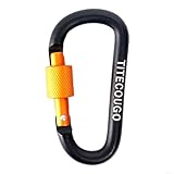 TITECOUGO Aluminum Alloy D-Ring High Strength Carabiner Key Chain Clip Hook for Camping Hiking Outdoor (Not for Climbing)