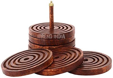 iTrend India Hand-made Wooden Tower Coaster -6 Coasters
