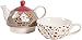 Pavilion Gift Company Friends Are Flowers In The Garden Of Life Teapot and Cup, 15oz