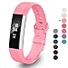GreenInsync for Alta HR Band, Fitbit Alta HR Replacement Band Small Accessory Watch Buckle Wristbands for Fitbit Alta/Fitbit Alta HR Strap Bracelets W/Same Color Metal Clasp and Fastener (Pink)