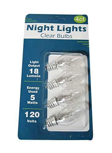 Home Life Essentials Night Light Clear Bulbs 4ct
