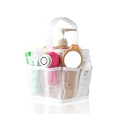 Jovilife Quick Dry 7.5INCH Mesh Shower Caddy, Hanging 8 Pockets Travel Mesh Shower Caddie Tote, Hanging Toiletries, Cosmetics and Bath Products Organizer (White)