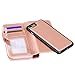 Style4U iPhone 8 Plus/iPhone 7 Plus Case, Premium PU Leather flip Wallet Bag Pouch Case Cover with ID & Credit Card/Cash Holder Slots Pockets for iPhone 8 PlusiPhone 7 Plus w/Stylus [Rose Gold]