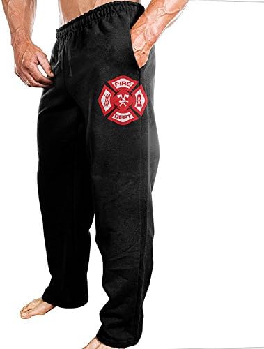 PGxln Men's Firefighter Rescue Symbol Sweatpants Color Black Size M