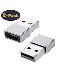 Adaptador USB C hembra a USB macho (2 unidades), adaptador QianLink tipo C a USB A, compatible con ordenadores portátiles, baterías externas, cargadores y más dispositivos con puertos USB A estándar (gris)