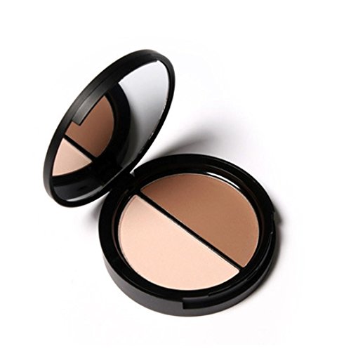 XILALU Cosmetic Make up Face Bronzer & Highlighter 2 Diff Color Concealer Matte Powder (B)