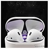 Upgraded AirPods Dust Guard（Ark Reactor, 18K Gold Plating）（Protect AirPods from Iron，Metal Shavings） Dust-Proof Film Suitable for Apple Airpods or 1 & 2 Charging Case (Black-Reactor)
