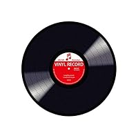 Xiao Yu Black Record Retro Personality Round Carpet Sofa Chair Anti-Skid pad, Short Velvet Fabric, Non-Slip Bottom, Thickness About 6mm, Washable, Easy to Clean (Color : Black, Size : 80cm)
