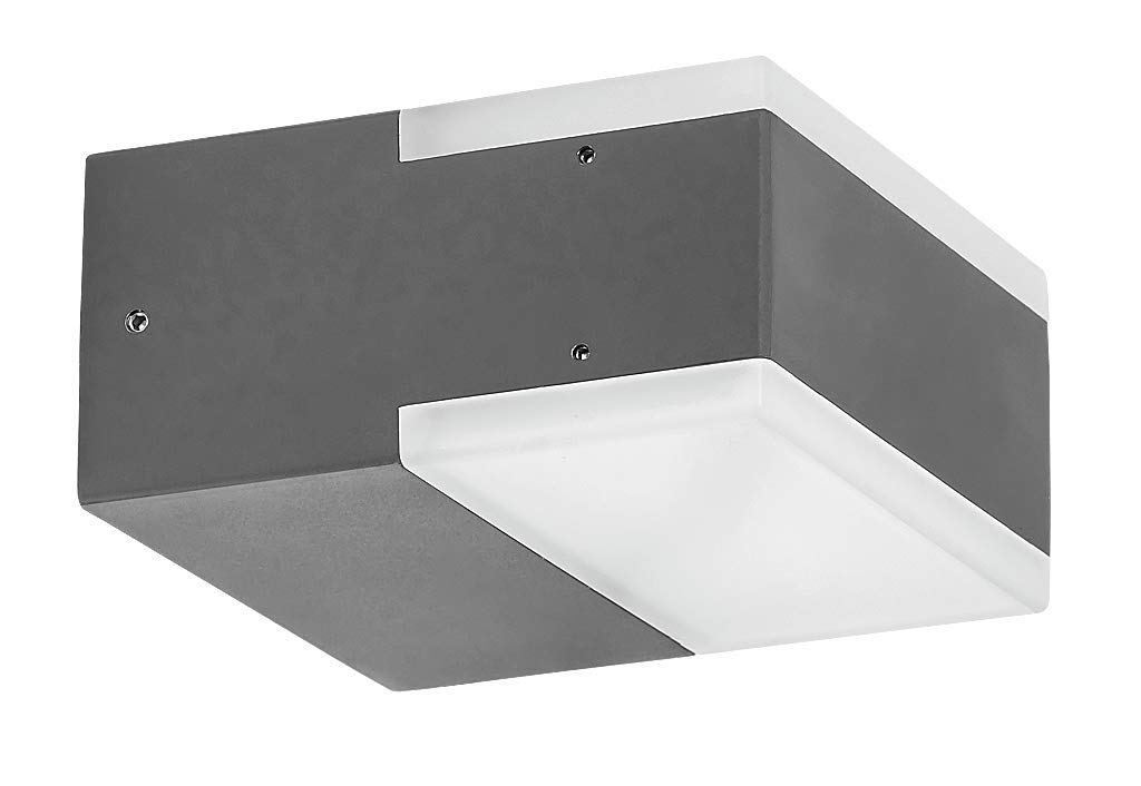 rabalux Bona 8060 A+ Outdoor Wall Light, Metal, Integrated, Anthracite, 11.2 x 56 x 11 cm