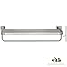 Hamilton Hills Flat Brushed Nickel Towel Rack with Hanging Bar | Clean Lines & Premium Quality Stainless Steel Towel Bars for Bathroom | Wall Mounted Satin Fixture for Toiletries or Entrance Hall